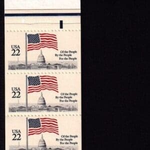 Scott# 2116 BK145 "FLAG OVER CAPITAL" MNH BOOKLET (10) WITH PLATE#1