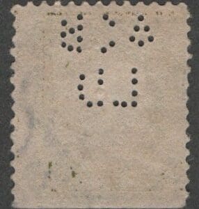 Alternative view of Scott# 414 "FRANKLIN" USED WITH A60 PERFIN ANGLO CALIFORNIA BANK