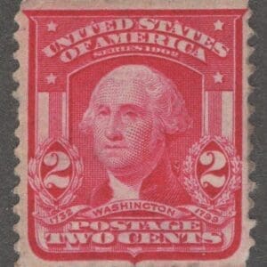 Scott# 319 "WASHINGTON" TYPE II, MINT WITH SOME TONED PERFS, GRADE "B"