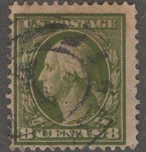 Scott# 337 "WASHINGTON" DLWMK PERF 12, USED, REGISTRATION CANCEL