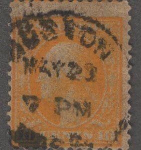 Scott# 338 "WASHINGTON" USED WITH BOSTON MA CDS CANCEL
