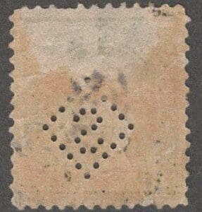 Alternative view of Scott# 414 "FRANKLIN" USED WITH DBL OVAL AND S9 PERFIN SINGER MFG.