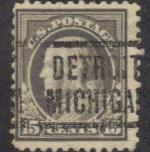 Scott# 514 "FRANKLIN" USED WITH DETROIT MICHIGAN PRECANCEL