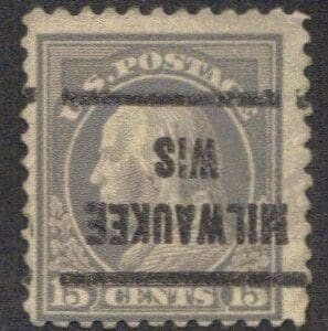 Scott# 514 "FRANKLIN" USED WITH MILWAUKEE, WIS PRECANCEL
