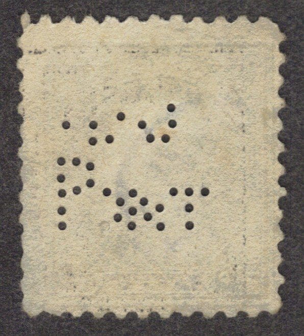 Scott# 514 "FRANKLIN" USED WITH WASH DOUBLE OVAL D131 PERFIN - Image 2