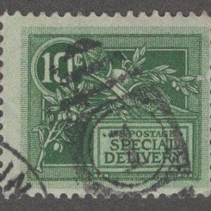 Scott# E7 "HELMET of MERCURY" USED SPECIAL DELIVERY W/DUPLEX NUMERAL 1 CANCEL