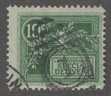 Scott# E7 "HELMET of MERCURY" USED SPECIAL DELIVERY W/DUPLEX NUMERAL 1 CANCEL