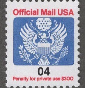 Scott# O146 "OFFICIAL" MNH SINGLE, NICELY CENTERED
