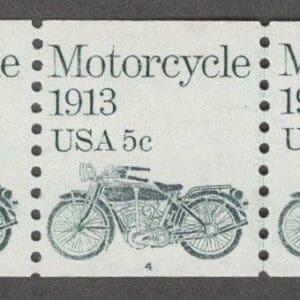 Scott# 1899 "MOTORCYCLE" MNH PNC5, PLATE# 4 WITH LINE PAIR, NICELY CENTERED
