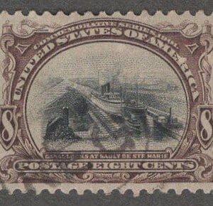 Scott# 298 "PAN AM-CANAL" USED, REG. CANCEL, VERY NICELY CENTERED