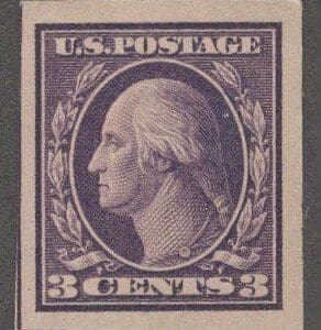 Scott# 484 "WASHINGTON" MNH TYPE II IMPERFORATE, NICELY MARGINS