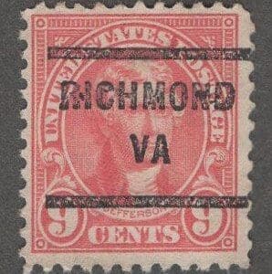 Scott# 561 "JEFFERSON" USED, RICHMOND VA PRECANCEL