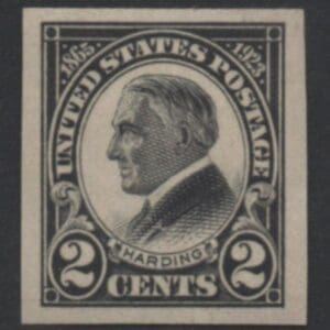 Scott# 611 "WARREN HARDING" IMPERFORATE, MNH, NICELY CENTERED