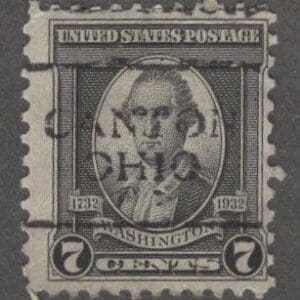 Scott# 712 "WASHINGTON" USED WITH CANTON OH PRECANCEL