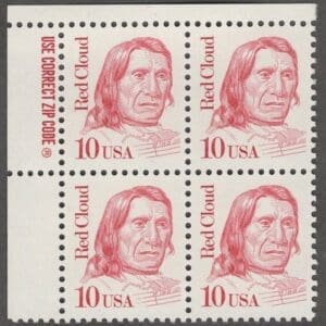 Scott# 2175 "RED COULD" MNH ZIP BLOCK (4) NICELY CENTERED