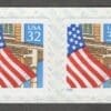 Scott# 2915 "FLAG OVER PORCH" MNH COIL PAIR, NICELY CENTERED