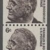 Scott# 1298 "ROOSEVELT - PROMINENT AMERICAN SERIES" COIL PAIR, MNH