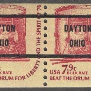 Scott# 1615a "DRUM" AMERICANA SERIES MNH DAYTON OHIO PC COIL PAIR