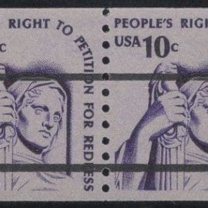 Scott# 1617a "RIGHT TO PETITION" AMERICANA SERIES MNH BUREAU PC COIL PAIR