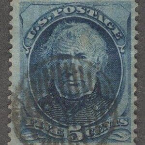 Scott# 179 "ZACHARY TAYLOR" WITH 14 NARROW BAR CIRCULAR GRID CANCEL