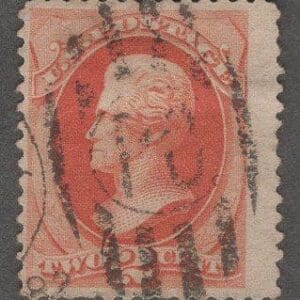 Scott# 183 "JACKSON" USED WITH PARTIAL CDS AND GRID CANCELS, STRADDLE MARGIN