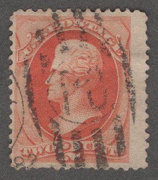 Scott# 183 "JACKSON" USED WITH PARTIAL CDS AND GRID CANCELS, STRADDLE MARGIN