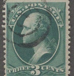 Scott# 184 "WASHINGTON" USED WITH A BULLSEYE CANCEL