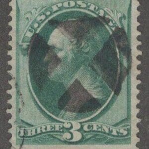 Scott# 184 "WASHINGTON" USED WITH A NEGATIVE CROSSROADS FANCY CANCEL