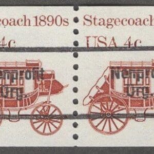 Scott# 1898Ab "STAGECOACH" MNH PRECANCEL PAIR, NICELY CENTERED
