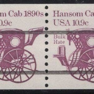 Scott# 1904a "HANSOM CAB" MNH PRECANCEL COIL PAIR, NICELY CENTERED