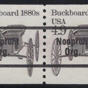 Scott# 2124a "BUCKBOARD" MNH PRECANCEL COIL PAIR, NICELY CENTERED
