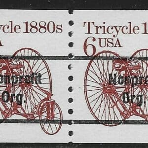 Scott# 2126a "TRICYCLE" MNH PRECANCEL PAIR, NICELY CENTERED