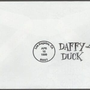 Scott# 3306 "DAFFY DUCK - LOONEY TUNES" UNADDRESSED FIRST DAY COVER