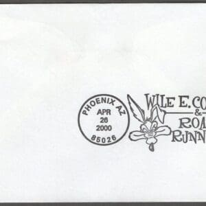 Scott# 3391 "WILE E. COYOTE & ROAD RUNNER" UNADDRESSED FIRST DAY COVER