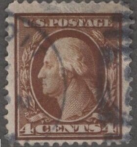 Scott# 377 WASHINGTON USED WITH A CDS AND NUMERAL 2 DUPLEX CANCEL
