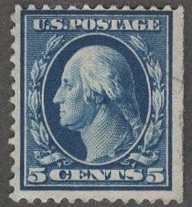 Scott# 378 "WASHINGTON" USED PERF 12 MARGIN SINGLE, LITE CANCEL