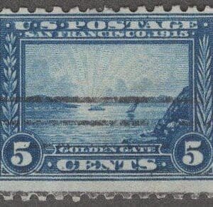 Scott# 403 "PANAMA PACIFIC" PERF 10 MARGIN SINGLE WITH BAR GRID CANCEL