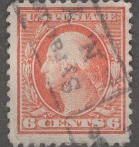 Scott# 506 "WASHINGTON" PERF 11, USED, SYRACUSE N.Y. BOX CANCEL