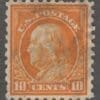 Scott# 472 FRANKLIN PERF 10 NO WMK USED, LITELY CANCELLED, VERY NICELY CENTERED