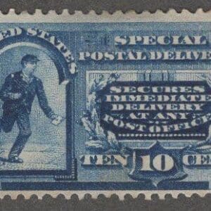 Scott# E2 "MESSENGER on BICYCLE" SPECIAL DELIVERY, MINT,NO GUM