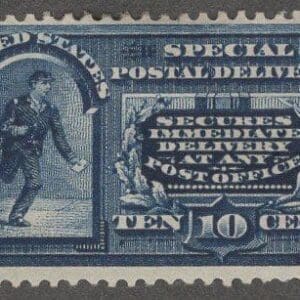 Scott# E5 "MESSENGER RUNNING" MINT, NO GUM, NICELY CENTERED