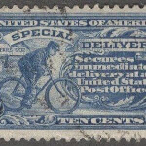 Scott# E6 "MESSENGER on BICYCLE" USED SPECIAL DELIVERY, NICELY CENTERED