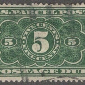 Scott# JQ3 "PARCEL POST DUE" USED, LITE CANCEL, RICH COLOR