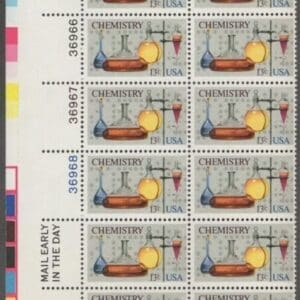 Scott# 1685 "CHEMISTRY CENTENARY" PLATE STRIP (20) WITH ZIP AND MAIL EARLY