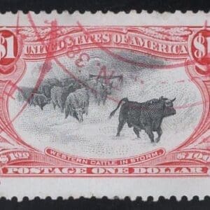 Scott# 3210 "TRANS MISSISSIPPI" SS SINGLE W/RED TENN. CDS CANCEL
