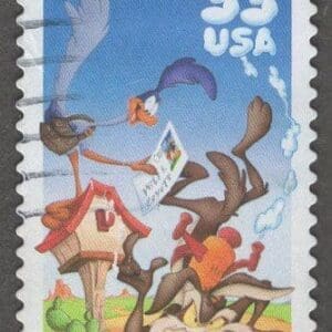 Scott# 3391 "WILE E. COYOTE" LOONEY TUNES USED SINGLE, NICELY CENTERED