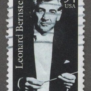 Scott# 3521 LEONARD BERNSTEIN USED SINGLE, NICELY CENTERED