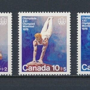 CANADA Scott# B10-12 "MONTREAL OLYMPICS 1976" MNH SEMI-POSTAL SINGLES SET (3)