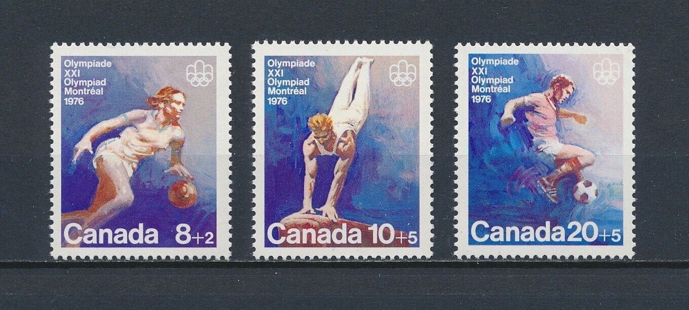 CANADA Scott# B10-12 "MONTREAL OLYMPICS 1976" MNH SEMI-POSTAL SINGLES SET (3)