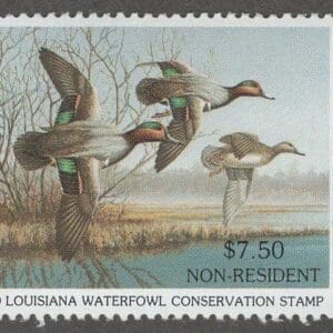 Scott# LA02a "1970 LOUISIANA NON-RESIDENT STATE DUCK" MNH, NICELY CENTERED